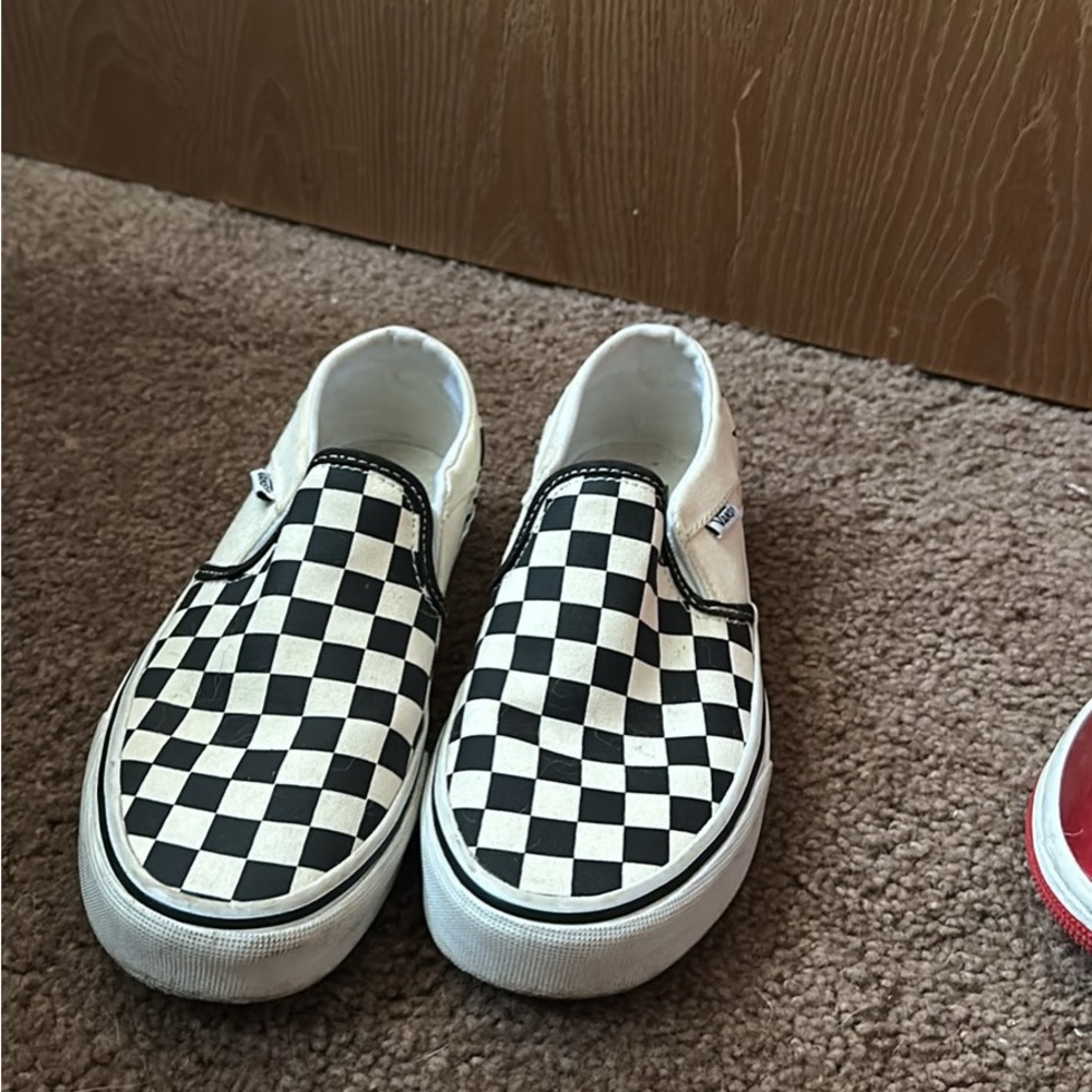 Brand new checkered vans